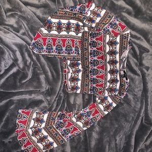 Boho Bell-Sleeved Crop Top